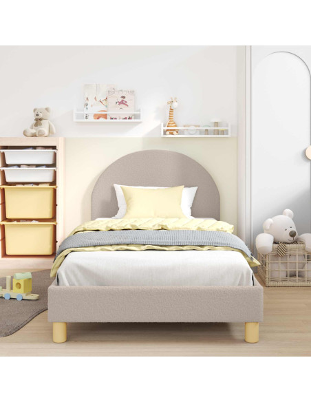 Struttura letto bambini con testata Grigio chiaro 90 x 190 cm