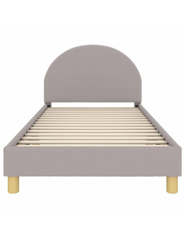 Struttura letto bambini con testata Grigio chiaro 90 x 190 cm