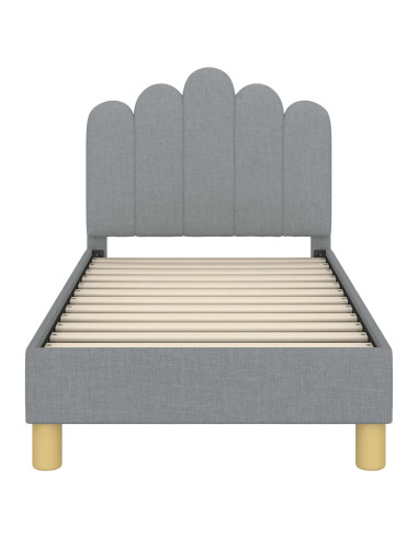 Struttura letto per bambini con testata Grigio chiaro Tessuto