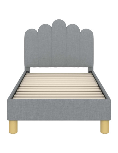 Struttura letto per bambini con testata Grigio chiaro Tessuto