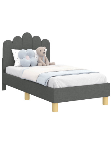 Struttura letto per bambini con testata Grigio scuro