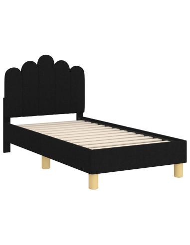 Struttura letto per bambini con testata Nero 70 x 140 cm