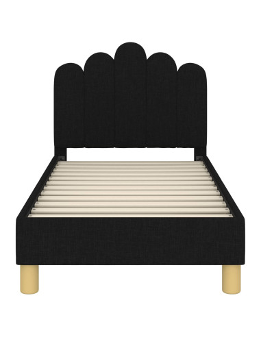 Struttura letto per bambini con testata Nero 70 x 140 cm