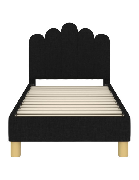 Struttura letto per bambini con testata Nero 70 x 140 cm