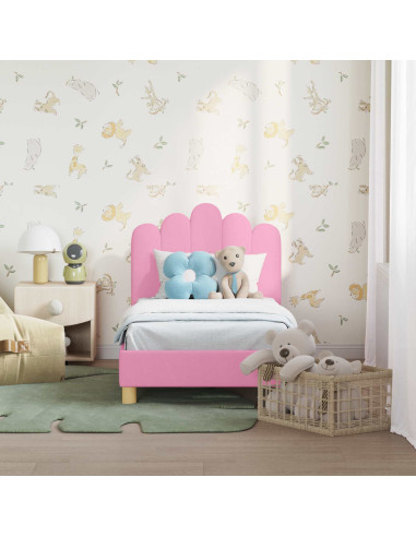 Struttura letto per bambini con testata Rosa 70 x 140 cm