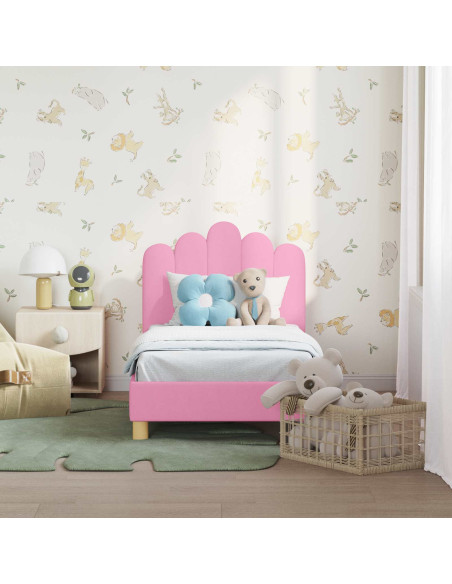 Struttura letto per bambini con testata Rosa 70 x 140 cm