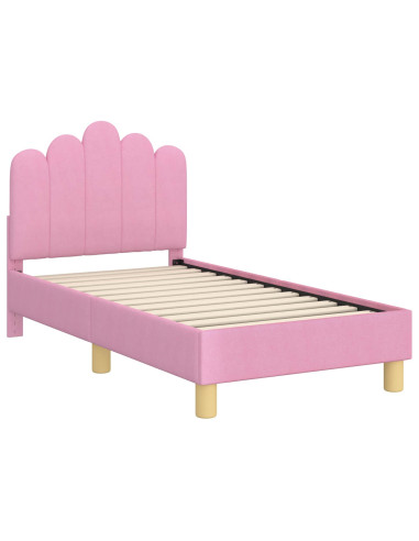 Struttura letto per bambini con testata Rosa 70 x 140 cm