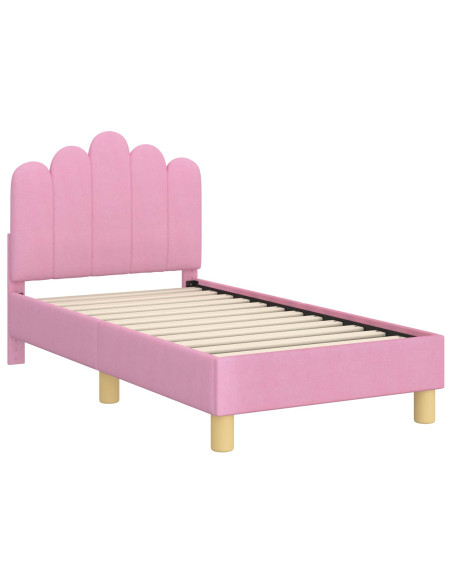 Struttura letto per bambini con testata Rosa 70 x 140 cm