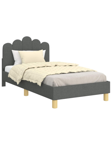 Struttura letto bambini con testata Grigio scuro 80 x 160 cm