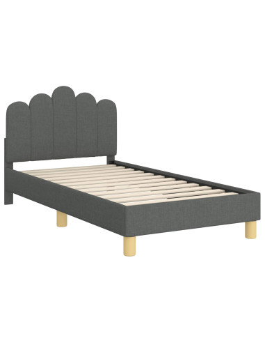 Struttura letto bambini con testata Grigio scuro 80 x 160 cm