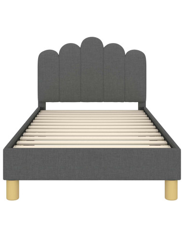 Struttura letto bambini con testata Grigio scuro 80 x 160 cm