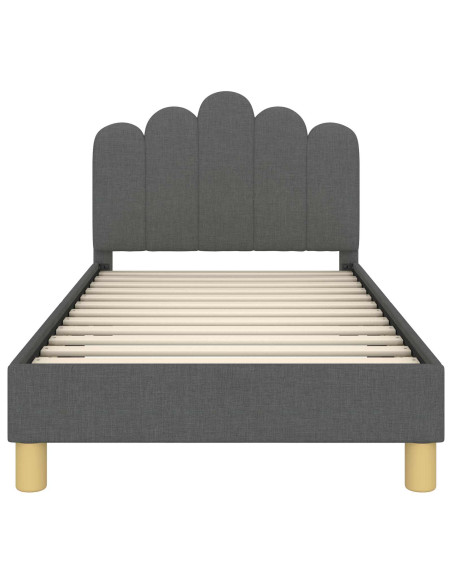 Struttura letto bambini con testata Grigio scuro 80 x 160 cm