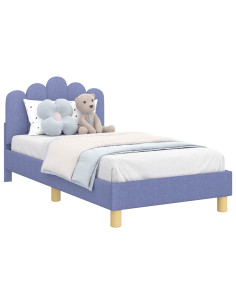 Struttura letto bambini con testata Blu jeans 80 x 160 cm 2