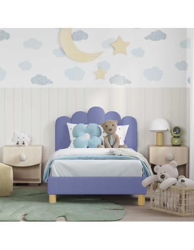 Struttura letto bambini con testata Blu jeans 80 x 160 cm