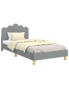 Struttura letto bambini con testata Grigio chiaro 80 x 200 cm 2