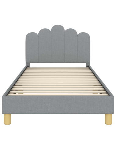 Struttura letto bambini con testata Grigio chiaro 90 x 190 cm