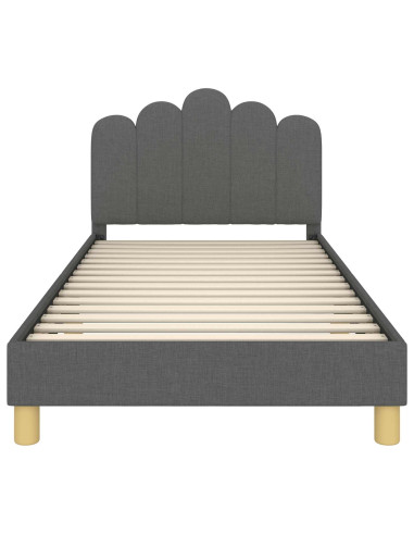 Struttura letto bambini con testata Grigio scuro 90 x 190 cm
