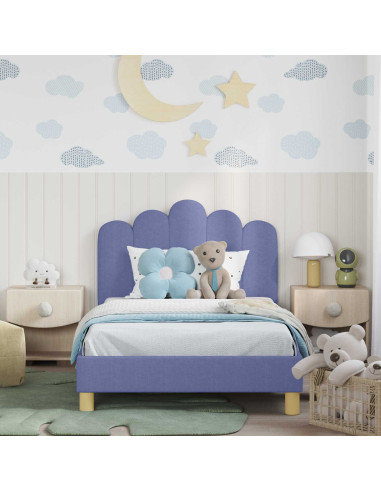 Struttura letto bambini con testata Blu jeans 90 x 190 cm