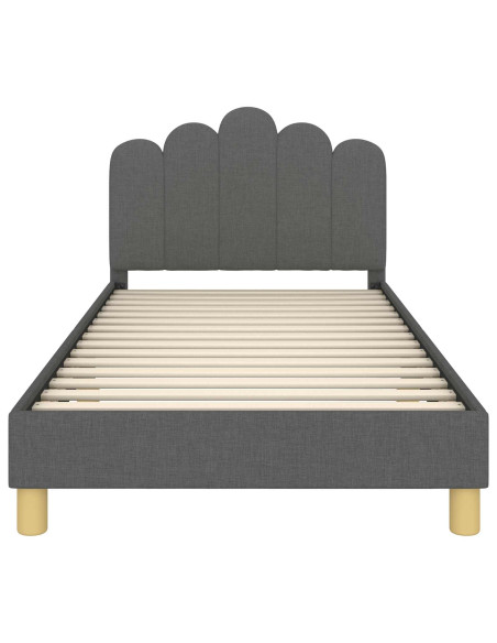 Struttura letto bambini con testata Grigio scuro 90 x 200 cm