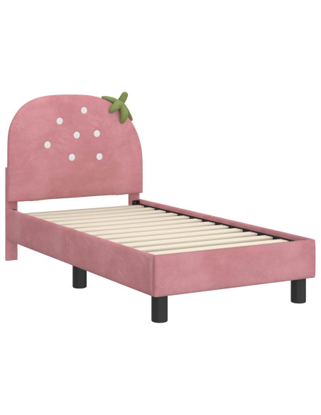 Struttura letto per bambini con testata Rosa 70 x 140 cm