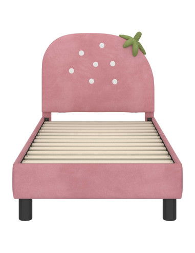 Struttura letto per bambini con testata Rosa 70 x 140 cm