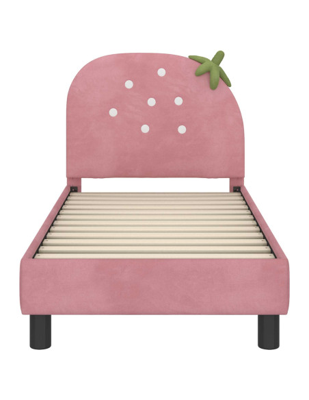 Struttura letto per bambini con testata Rosa 70 x 140 cm