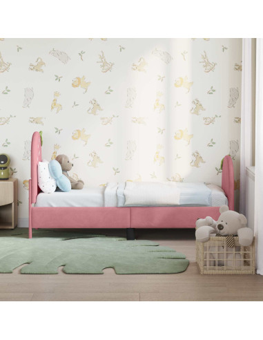 Struttura letto per bambini con testata Rosa 70 x 140 cm