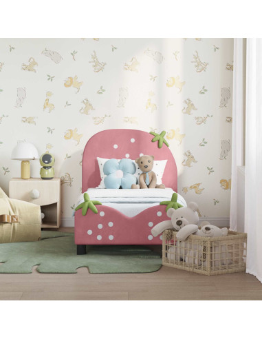 Struttura letto per bambini con testata Rosa 70 x 140 cm