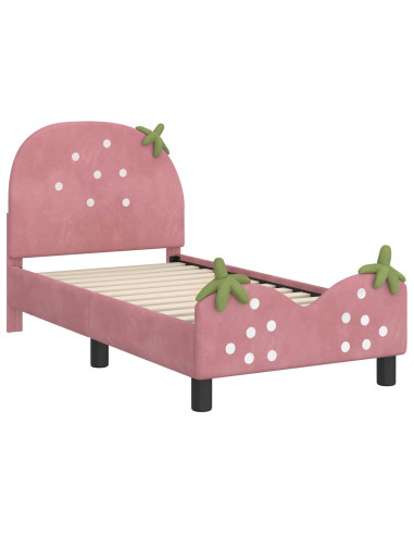 Struttura letto per bambini con testata Rosa 70 x 140 cm