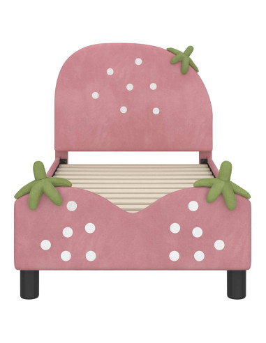 Struttura letto per bambini con testata Rosa 70 x 140 cm