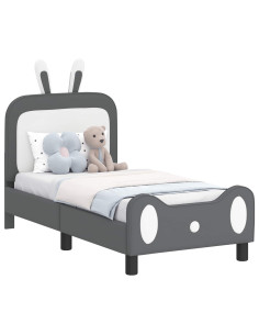 Struttura letto per bambini con testata Grigio chiaro PU 2