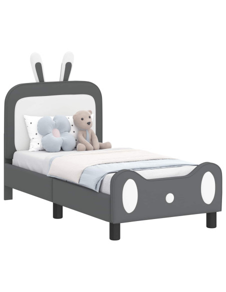 Struttura letto per bambini con testata Grigio chiaro PU