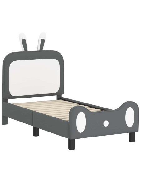 Struttura letto per bambini con testata Grigio chiaro PU