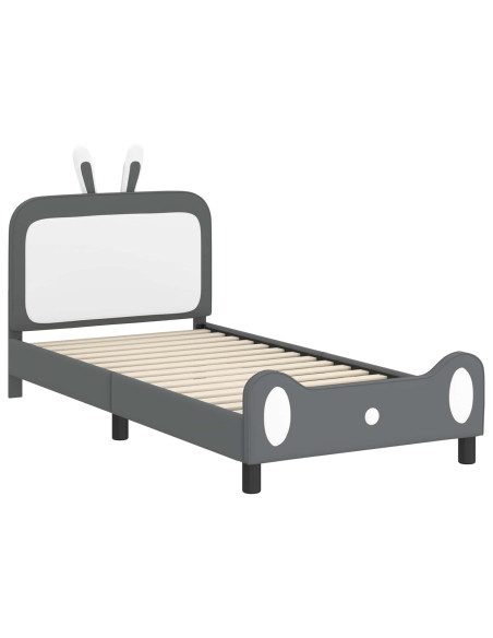 Struttura letto bambini con testata Grigio chiaro 80 x 200 cm