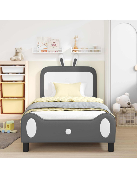 Struttura letto bambini con testata Grigio chiaro 90 x 200 cm