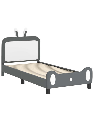 Struttura letto bambini con testata Grigio chiaro 90 x 200 cm