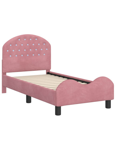 Struttura letto per bambini con testata Rosa 70 x 140 cm