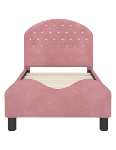 Struttura letto per bambini con testata Rosa 70 x 140 cm