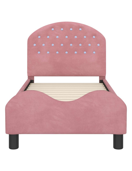 Struttura letto per bambini con testata Rosa 70 x 140 cm