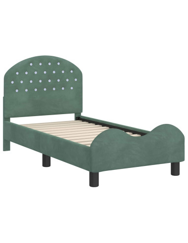 Struttura letto per bambini con testata Verde Mare 70 x 140 cm