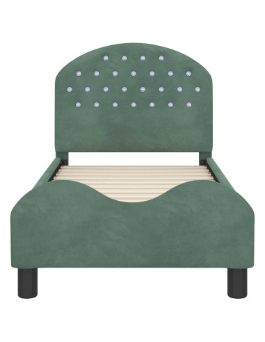Struttura letto per bambini con testata Verde Mare 70 x 140 cm