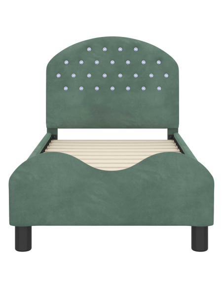 Struttura letto per bambini con testata Verde Mare 70 x 140 cm