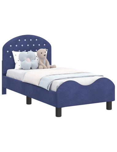 Struttura letto per bambini con testata Blu Polizia 70 x 140 cm