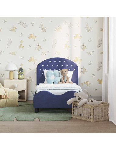 Struttura letto per bambini con testata Blu Polizia 70 x 140 cm
