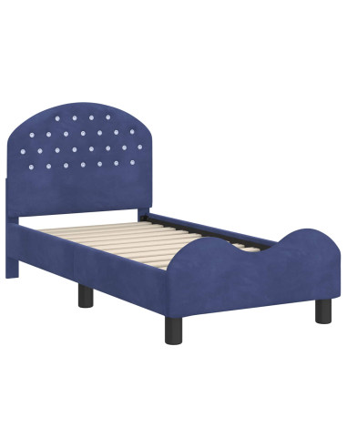 Struttura letto per bambini con testata Blu Polizia 70 x 140 cm