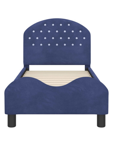 Struttura letto per bambini con testata Blu Polizia 70 x 140 cm
