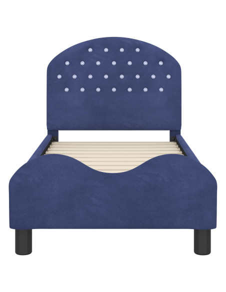 Struttura letto per bambini con testata Blu Polizia 70 x 140 cm