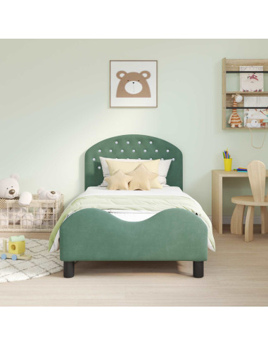 Struttura letto bambini con testata Verde Mare 80 x 160 cm