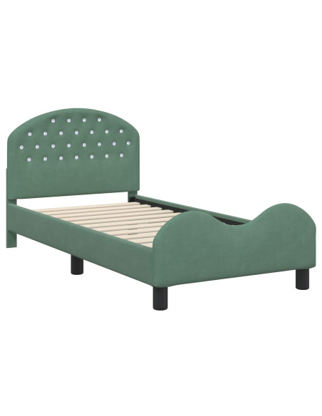Struttura letto bambini con testata Verde Mare 80 x 160 cm