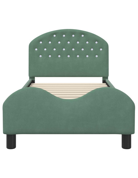 Struttura letto bambini con testata Verde Mare 80 x 160 cm